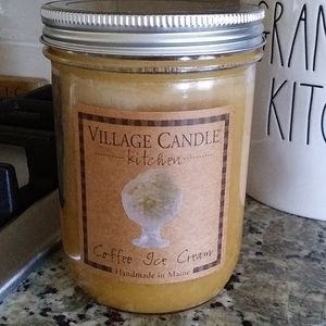 Village Candle Kitchen COFFEE ICE CREAM Jar Rare!